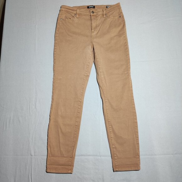 Buffalo David Bitton Hanna pants women's size 10 tan  High-rise stretch skinny - Picture 1 of 12